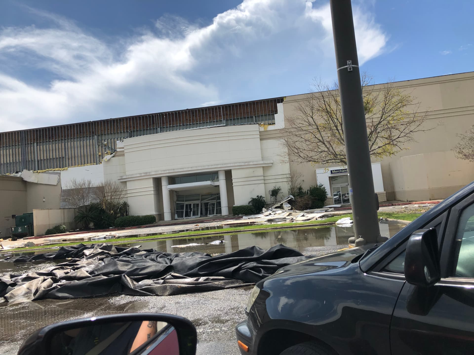 Facade stripped off