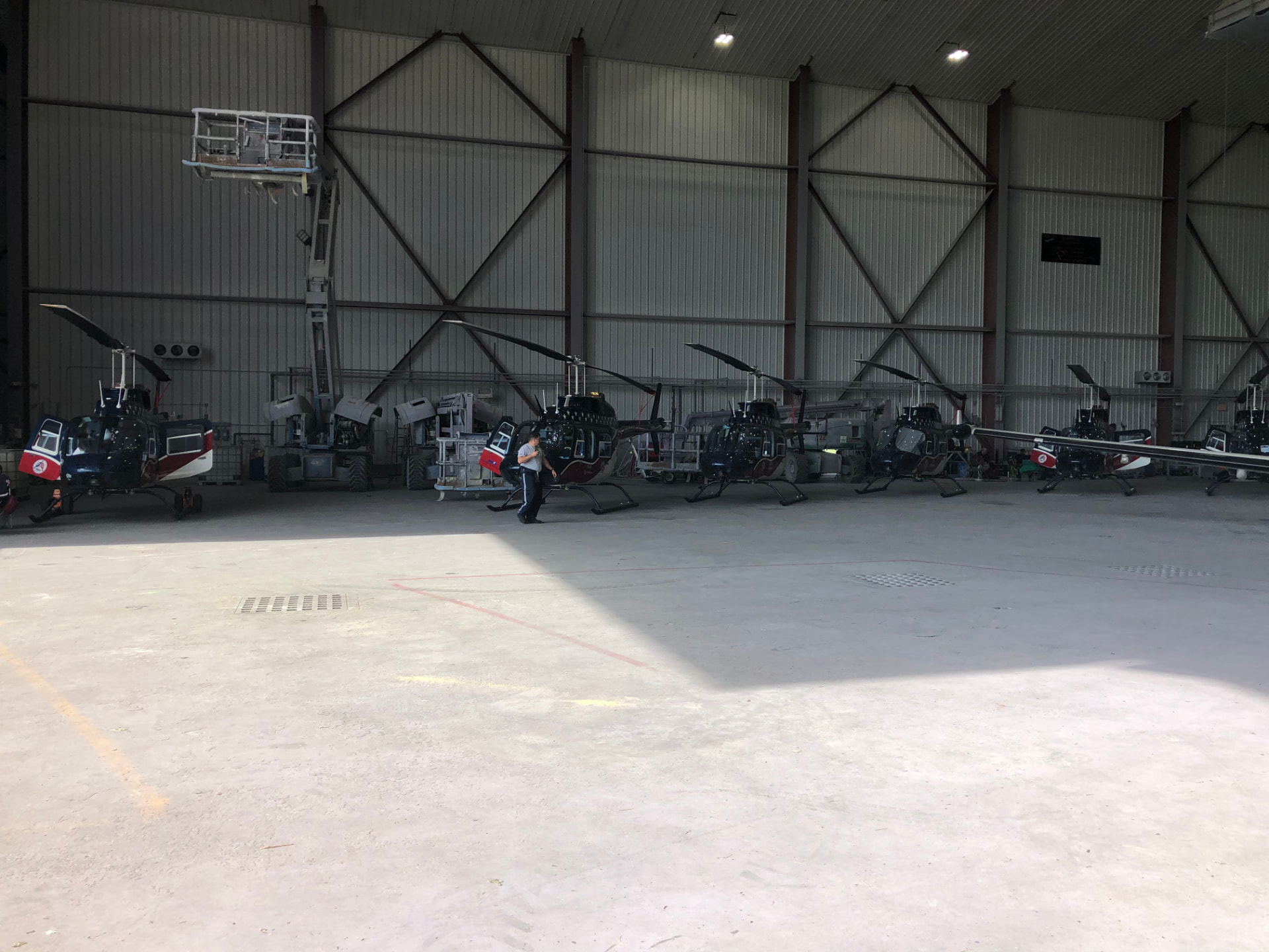 Helicopter fleet staged