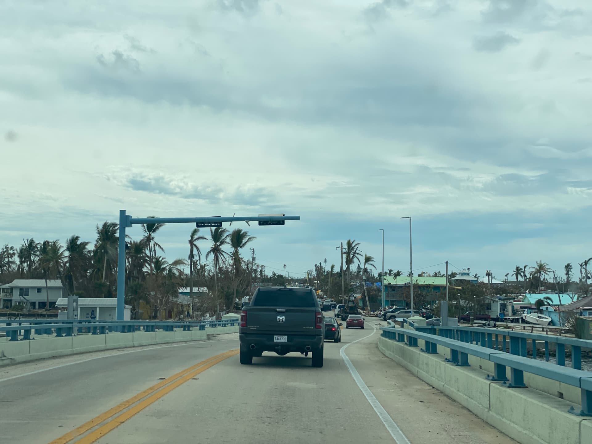 Crossing into the island